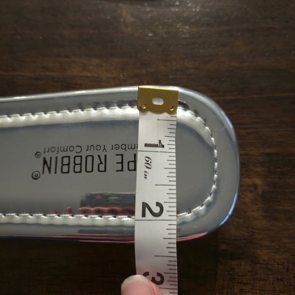 NWT Cape Robbin Silver Bow Slide Sandals Womens Size 11 - Picture 11 of 12